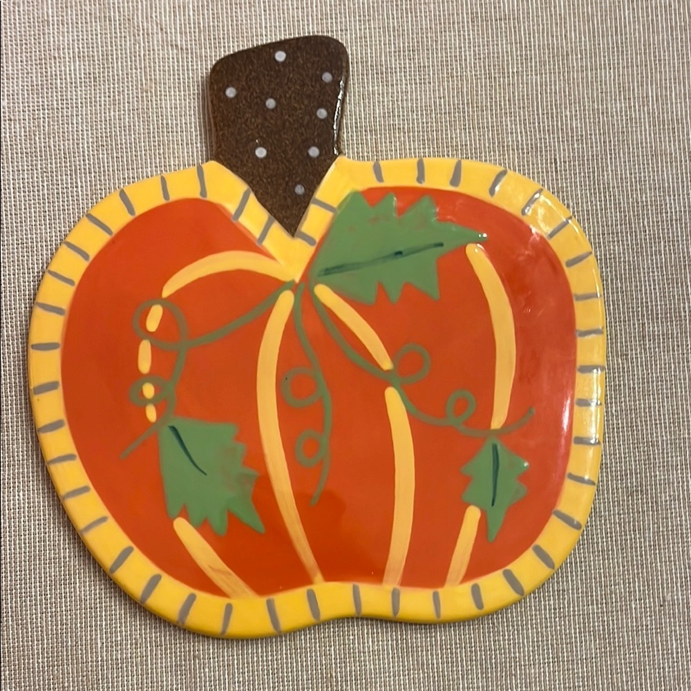 Colorful Pumpkin Shaped Plate